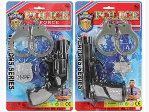 Polizei Karte 31 cm mit Pistole und Handschellen sortiert 