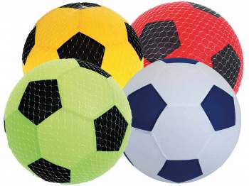 Mega-Fußball 45 cm mit Stoffbezug farbig sortiert einzeln im Netz