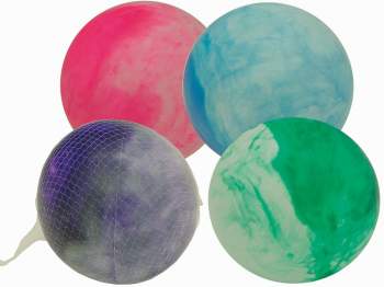 Ball marmoriert 35 cm im Netz 