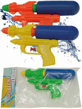 Wasser-Pistole 20 cm mit Tank farbig sortiert im Beutel 