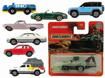 Matchbox-Auto 7 cm sortiert auf Karte von Mattel 