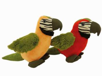 Plüsch-Papagei 28 cm farbig sortiert 