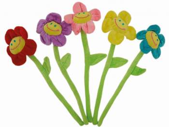 Plüsch-Blume 26 cm farbig sortiert 