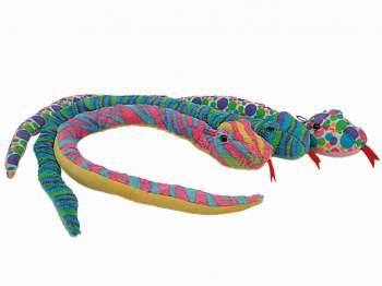 Plüsch-Schlange 100 cm bunt farbig sortiert 