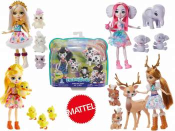 Mattel Enchantimals Puppe mit Tierfiguren sortiert 25 cm