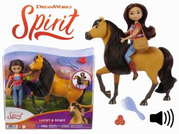 Mattel Spirit Puppe mit Pferd und Sound im Karton 30 cm