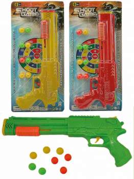 Ball Pistole farbig sortiert auf Karte 39 cm