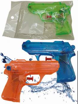 Wasser Pistole 12 cm farbig sortiert im Beutel 