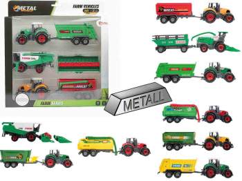 Metall Traktor Set sortiert  im Karton 29 cm