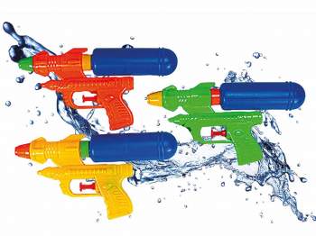 Wasser Pistole 18 cm farbig sortiert im Beutel