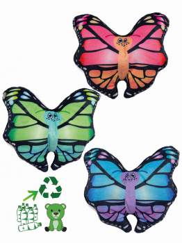 Plüsch Kissen Schmetterling 14 cm farbig sortiert 
