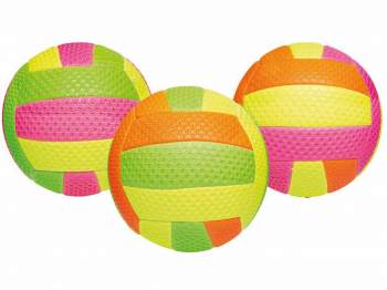 Volleyball neonfarbig 22 cm nicht aufgeblasen sortiert 