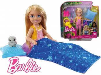 Mattel Barbie Chelsea Puppe mit Campingzubehör im Karton 