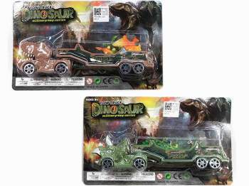 Dino Truck sortiert auf Karte 28 x 17 cm