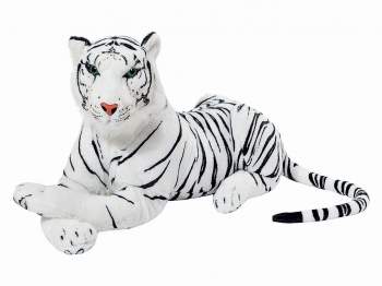 Plüsch-Tiger 55 cm liegend weiß