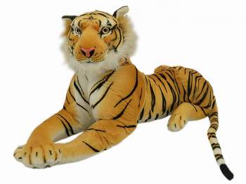 Plüsch-Tiger 90 cm liegend braun