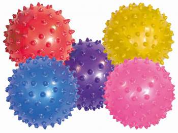 Noppen-Ball 14 cm farbig sortiert nicht aufgeblasen einzeln im Netz
