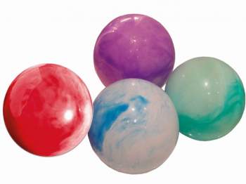 Ball 20 cm marmoriert farbig sortiert nicht aufgeblasen