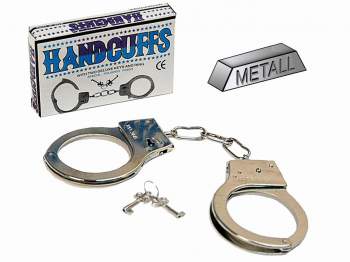 Metall-Handschellen im Karton 11 cm